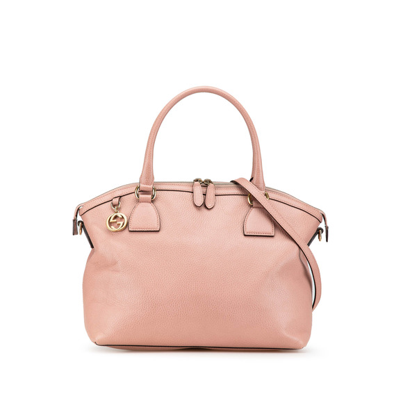 Pre-Loved Gucci Medium Leather GG Charm Dome Satchel - Picture 1 of 11